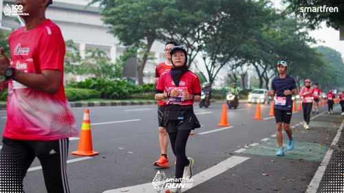 Race photo from Smartfren Run 2025 