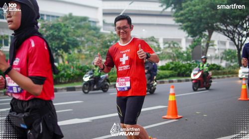 Race photo from Smartfren Run 2025 