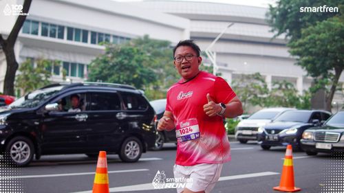 Race photo from Smartfren Run 2025 