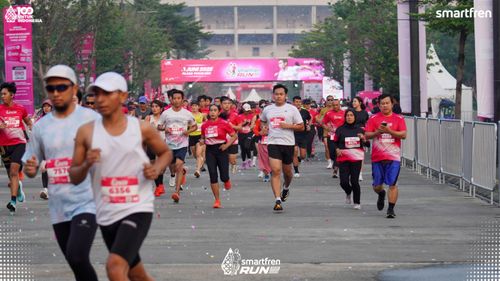 Race photo from Smartfren Run 2025 