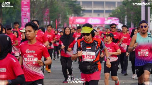 Race photo from Smartfren Run 2025 