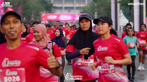Race photo from Smartfren Run 2025 