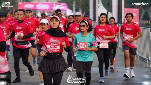 Race photo from Smartfren Run 2025 