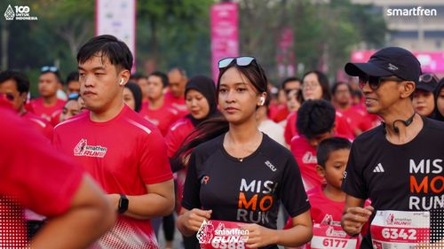 Race photo from Smartfren Run 2025 