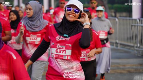 Race photo from Smartfren Run 2025 