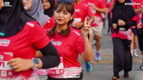 Race photo from Smartfren Run 2025 