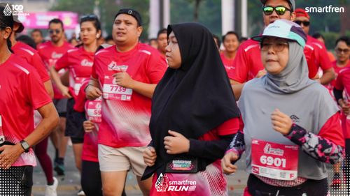 Race photo from Smartfren Run 2025 