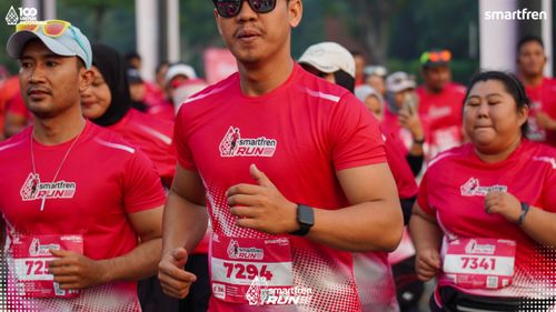 Race photo from Smartfren Run 2025 