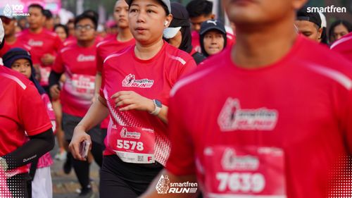 Race photo from Smartfren Run 2025 