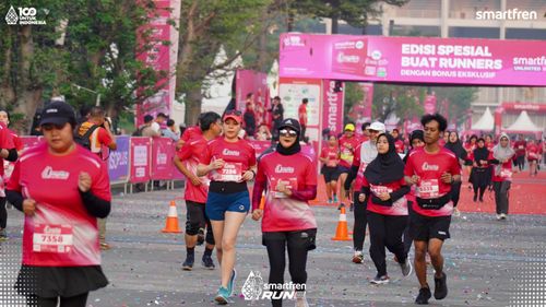 Race photo from Smartfren Run 2025 
