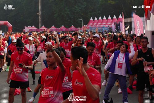 Race photo from Smartfren Run 2025 