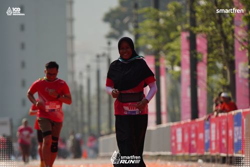 Race photo from Smartfren Run 2025 