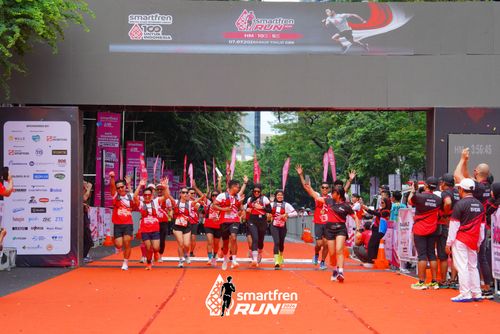 Race photo from Smartfren Run 2024