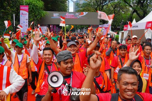 Race photo from Smartfren Run 2024