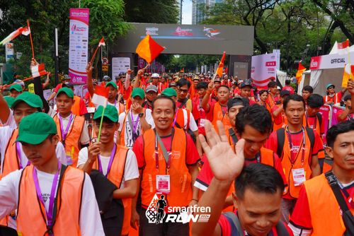 Race photo from Smartfren Run 2024