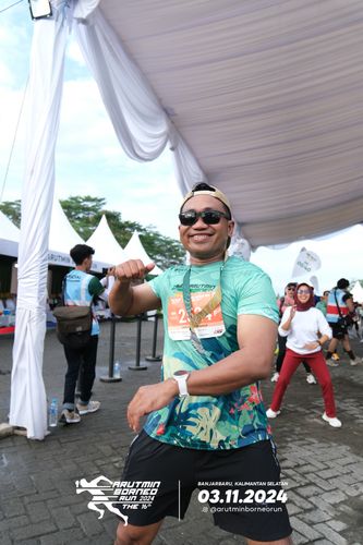 Race photo from Arutmin Borneo Run 2024