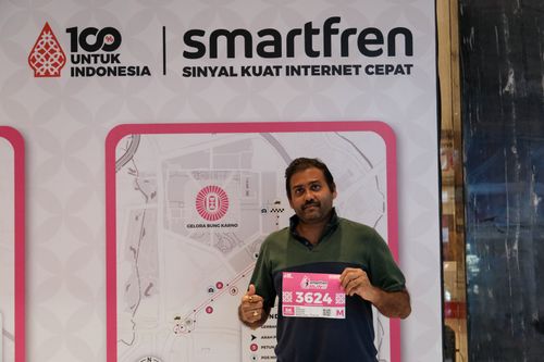 Race photo from Smartfren Run 2024