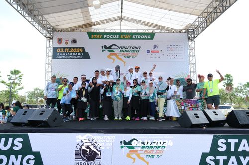 Race photo from Arutmin Borneo Run 2024