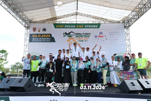 Race photo from Arutmin Borneo Run 2024
