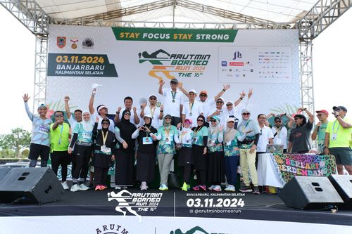 Race photo from Arutmin Borneo Run 2024