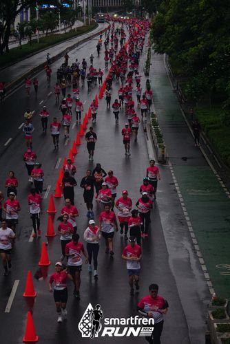 Race photo from Smartfren Run 2024