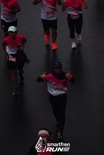 Race photo from Smartfren Run 2024