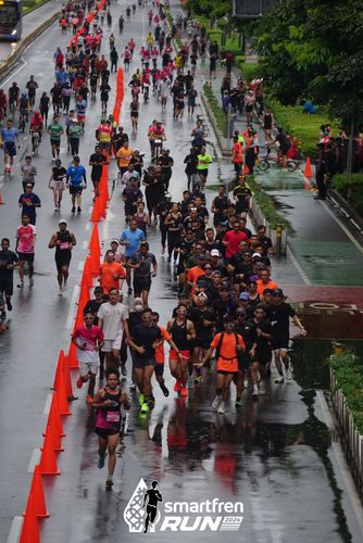 Race photo from Smartfren Run 2024