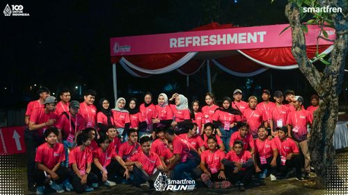 Race photo from Smartfren Run 2025 