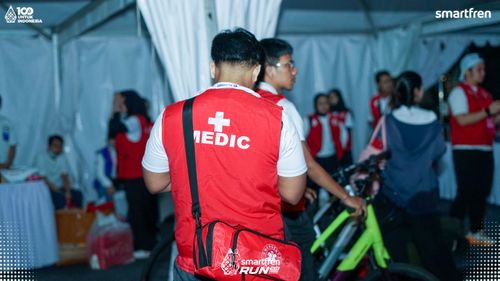 Race photo from Smartfren Run 2025 