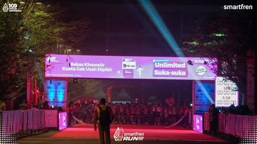 Race photo from Smartfren Run 2025 