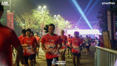 Race photo from Smartfren Run 2025 