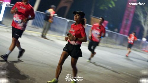 Race photo from Smartfren Run 2025 
