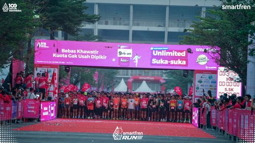 Race photo from Smartfren Run 2025 