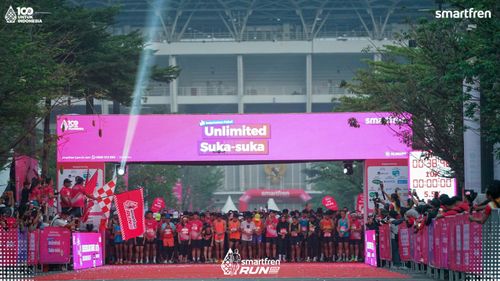 Race photo from Smartfren Run 2025 