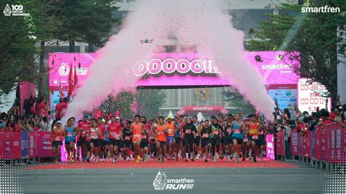 Race photo from Smartfren Run 2025 