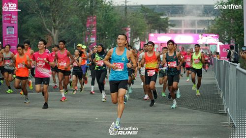Race photo from Smartfren Run 2025 