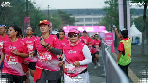 Race photo from Smartfren Run 2025 