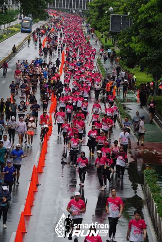 Race photo from Smartfren Run 2024
