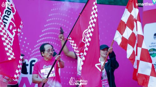 Race photo from Smartfren Run 2025 