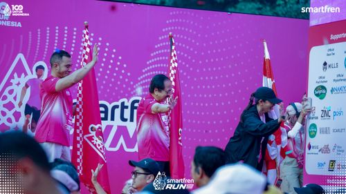 Race photo from Smartfren Run 2025 