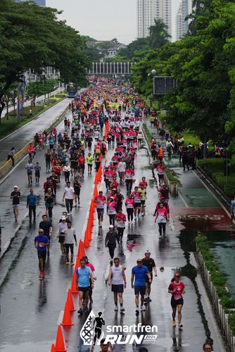 Race photo from Smartfren Run 2024