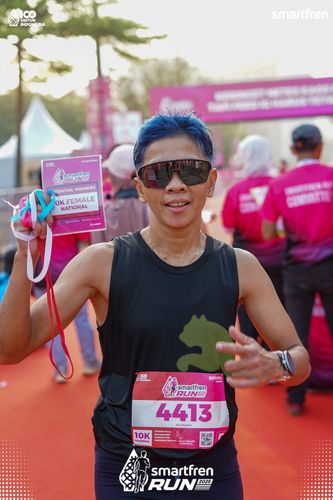 Race photo from Smartfren Run 2025 