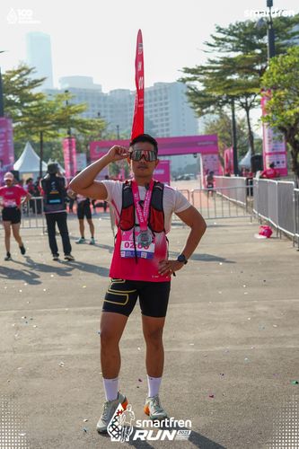 Race photo from Smartfren Run 2025 