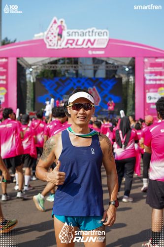 Race photo from Smartfren Run 2025 
