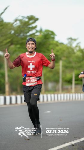Race photo from Arutmin Borneo Run 2024