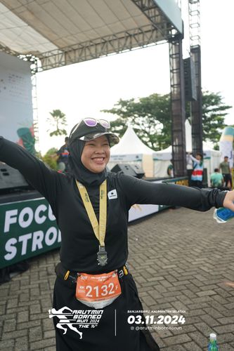 Race photo from Arutmin Borneo Run 2024