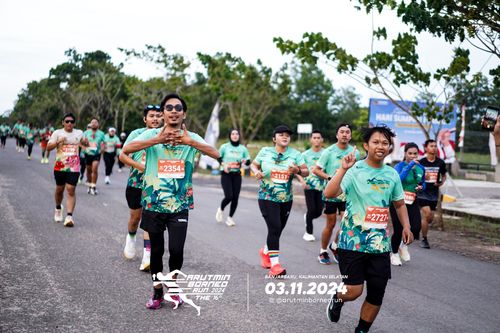 Race photo from Arutmin Borneo Run 2024