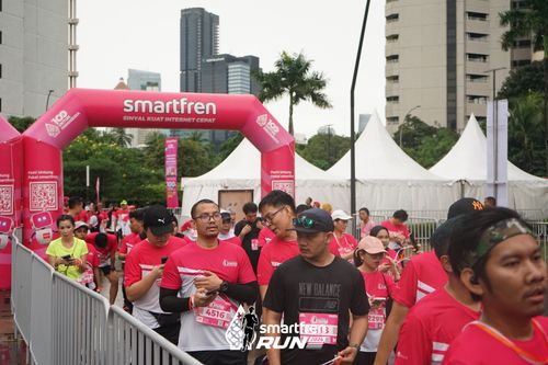 Race photo from Smartfren Run 2024