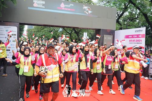 Race photo from Smartfren Run 2024