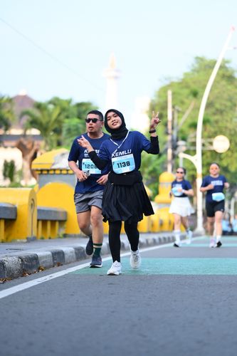 Race photo from KEMLU RUN 2025